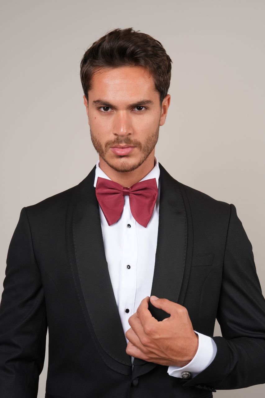 One Buttoned Black Double-Shawled Tuxedo