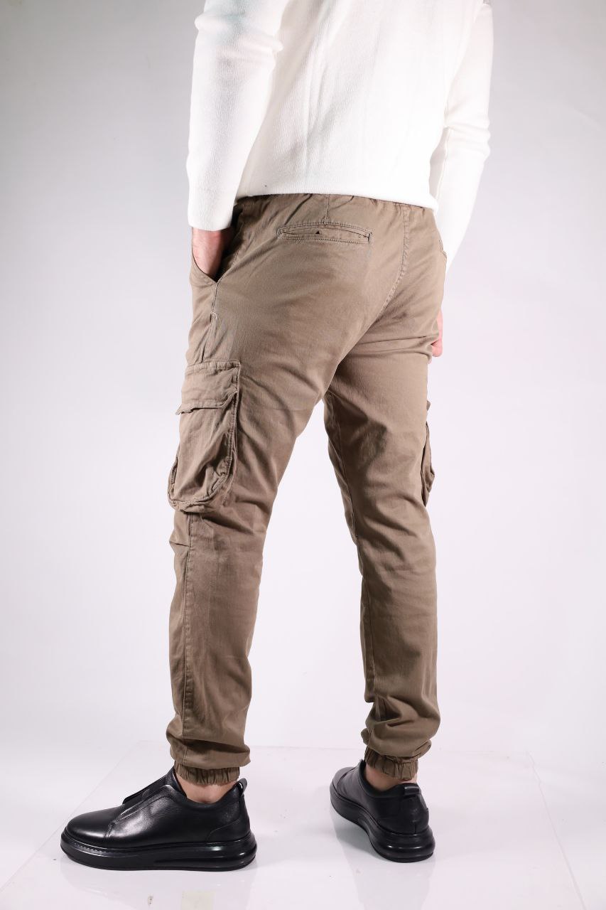 khaki cargo trousers