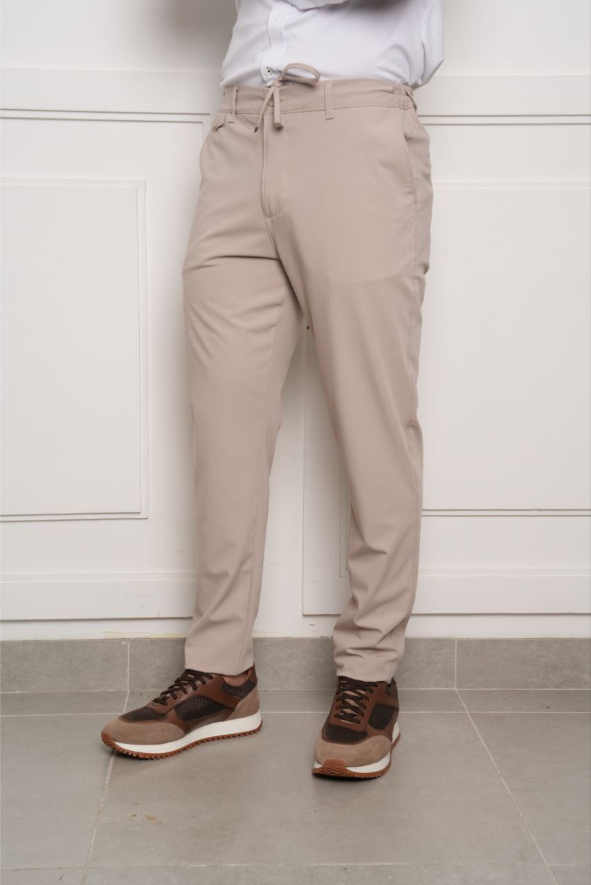BEIGE PARACHUTE JOGGER TROUSER