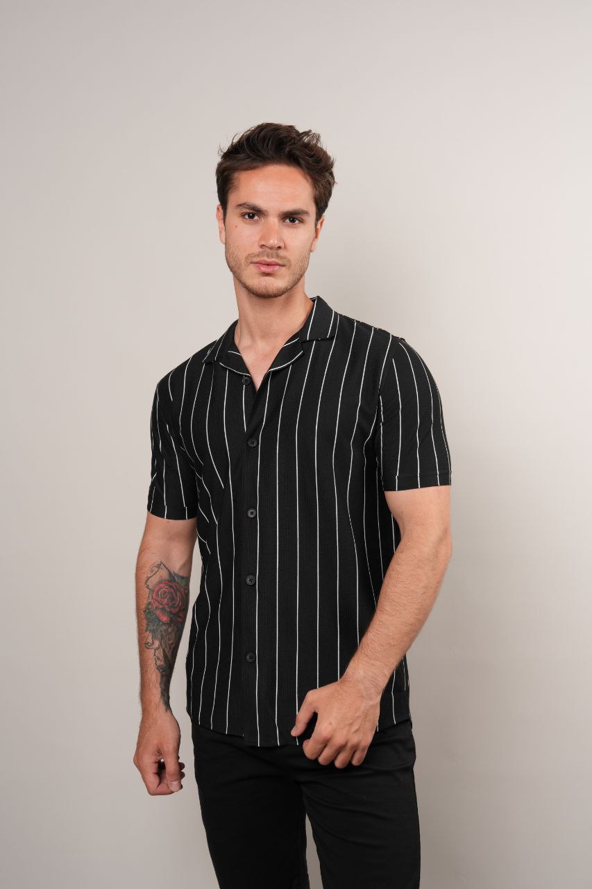 BLACK BOGLER STRIPED SHORT SLEEVE SHIRT