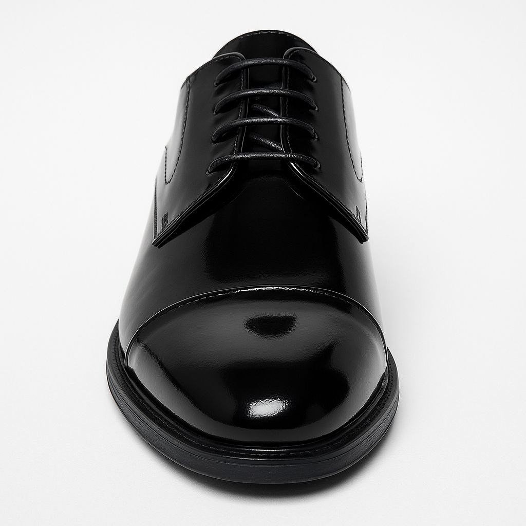 Black glossy marc oxford shoes in black glossy | Flamingo Fits