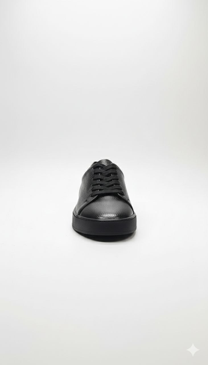 Full Black Back Leather Sneakers