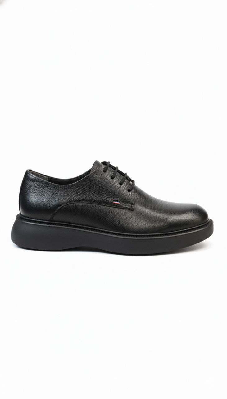 Black refined comfort shoes in black | Flamingo Fits