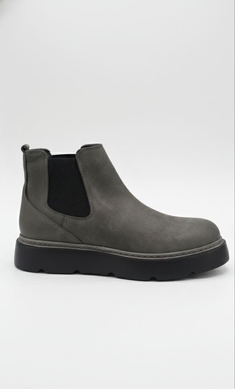 Grey  casual chelsea boot in grey | Flamingo Fits