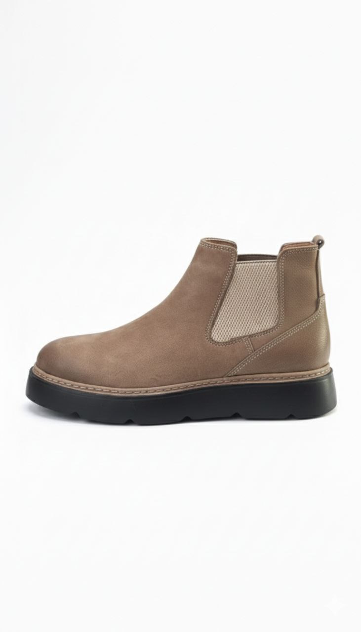 Beige casual chelsea boot in beij | Flamingo Fits