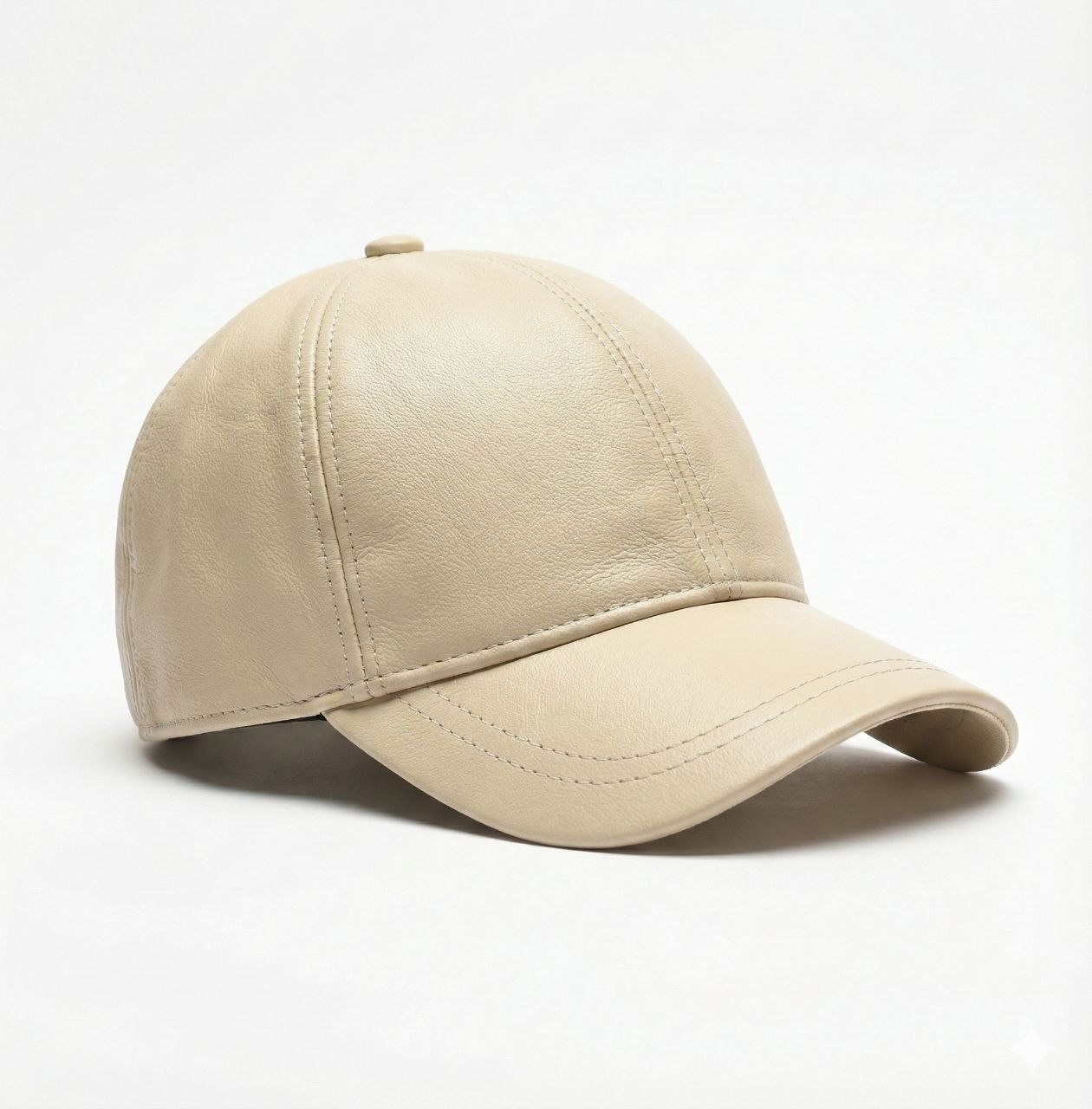 Leather baseball cap in black | Flamingo Fits