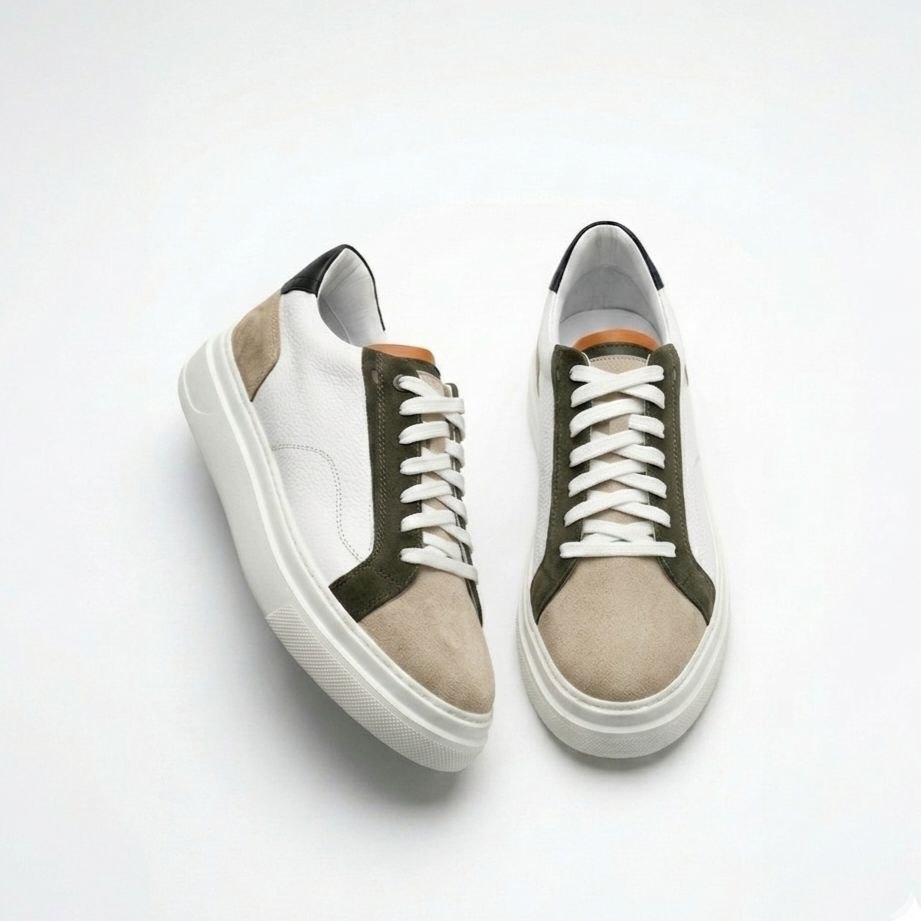 White multi-tiered trainer in white | Flamingo Fits