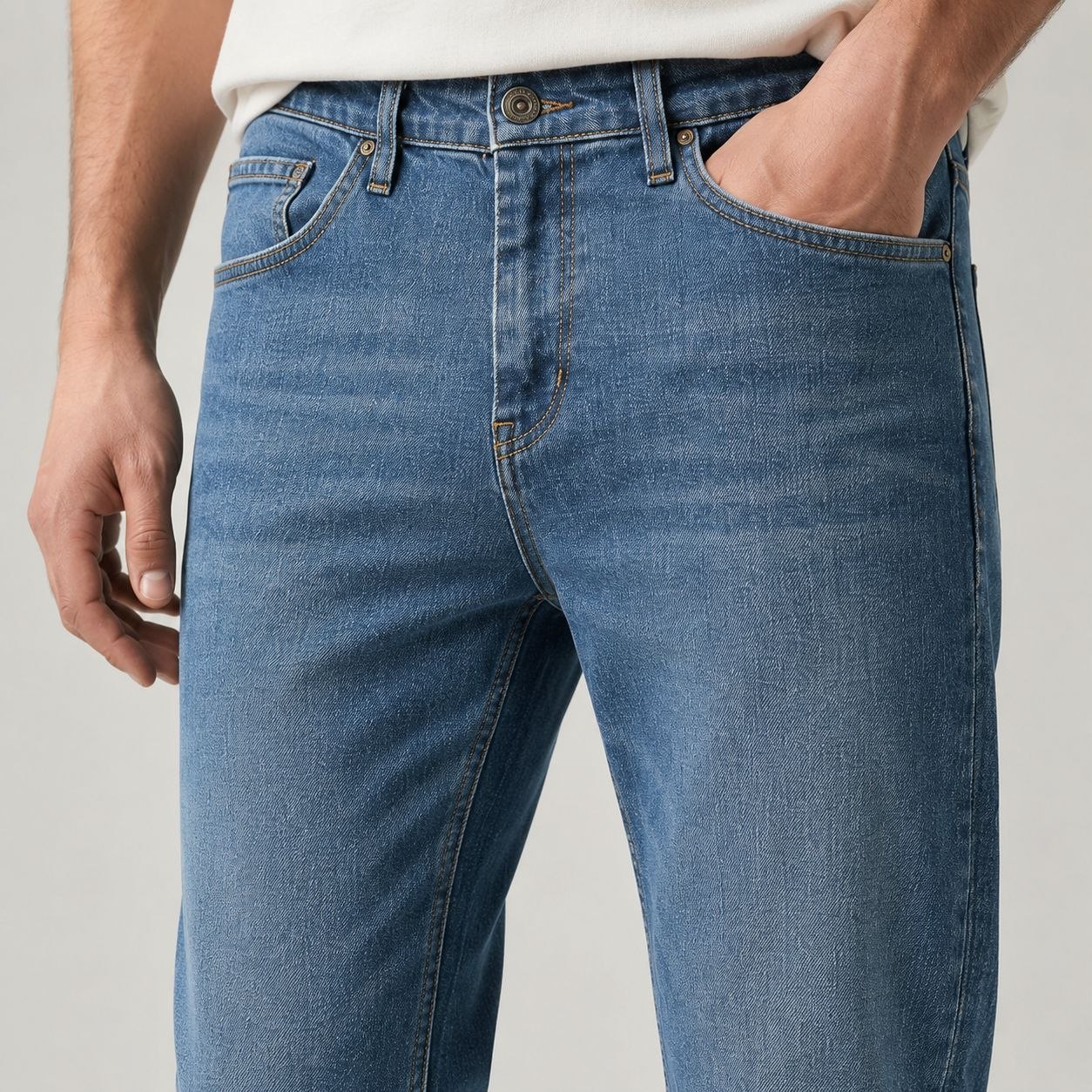 Deng comfort slim jeans in denim | Flamingo Fits