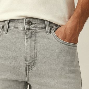 Aron comfort slim jeans in LIGHT GREY | Flamingo Fits