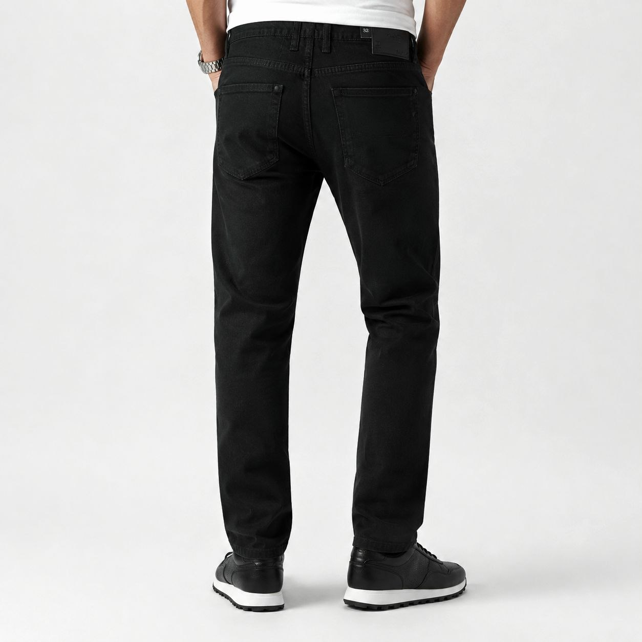 Siyah regular jeans in black | Flamingo Fits