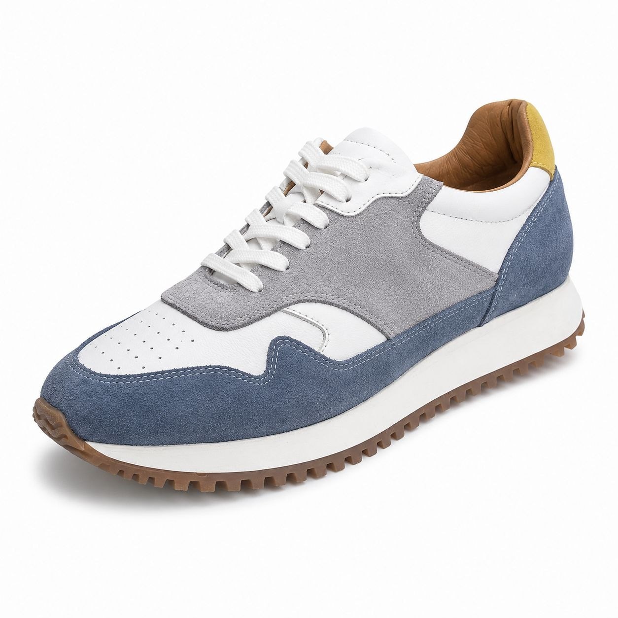 Multi color suede-wave runner in white blue | Flamingo Fits