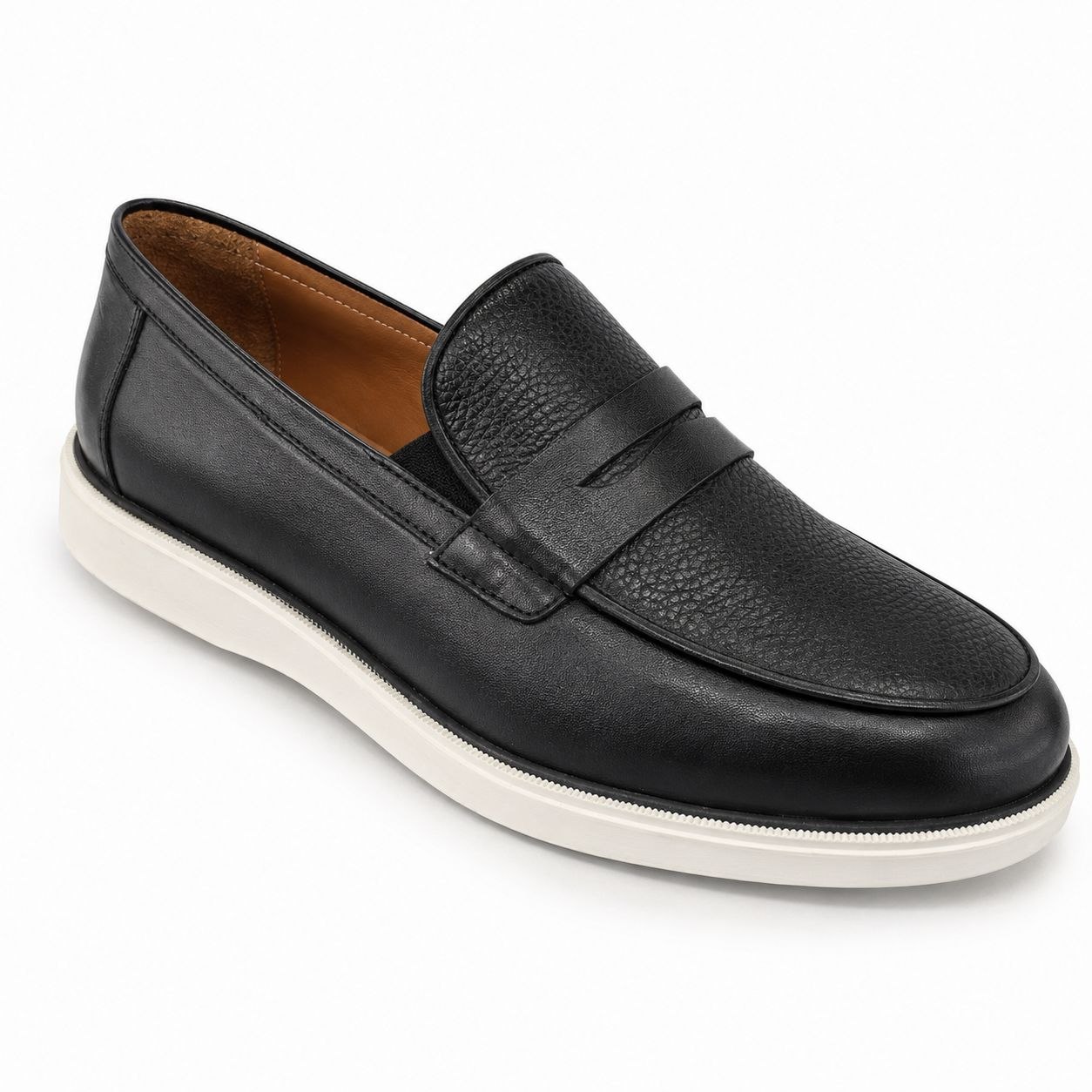 Black nero elite leather loafer in black | Flamingo Fits