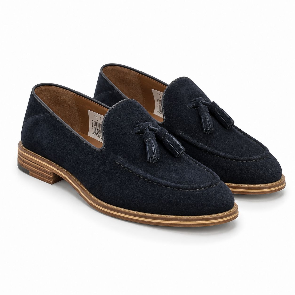 Toscano navy suede tassel loafer in navy | Flamingo Fits