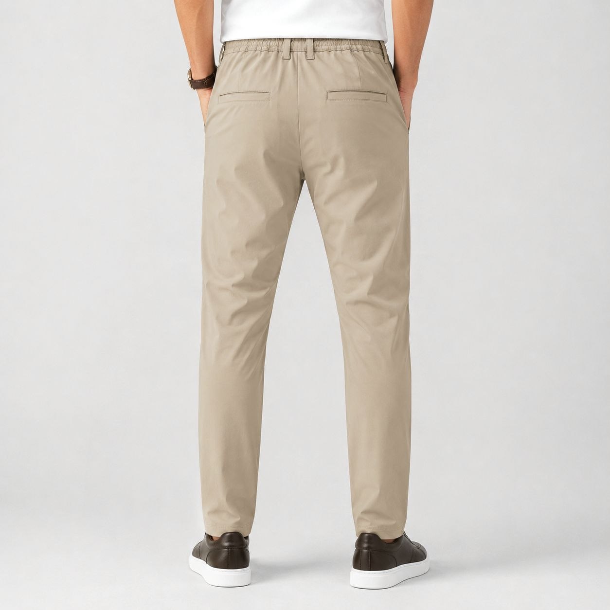 Beige aeron flex jogger trouser in beige | Flamingo Fits