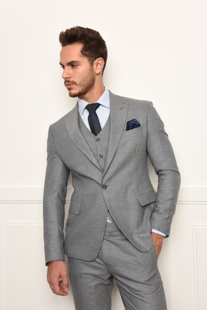 Grey Blanded Suit