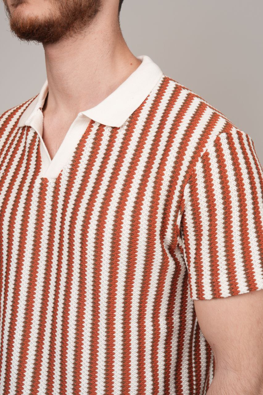 handcrafted tonal striped tshirt