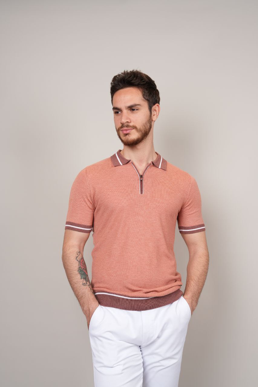 K.O vintage poloneck tshirt - T-Shirts at Flamingo Fits