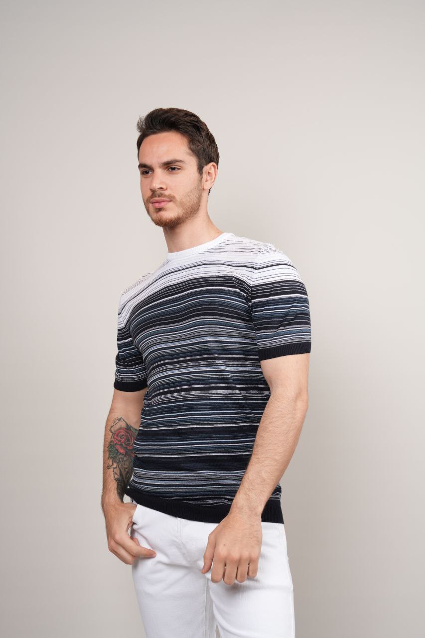 po striped knitted tshirt