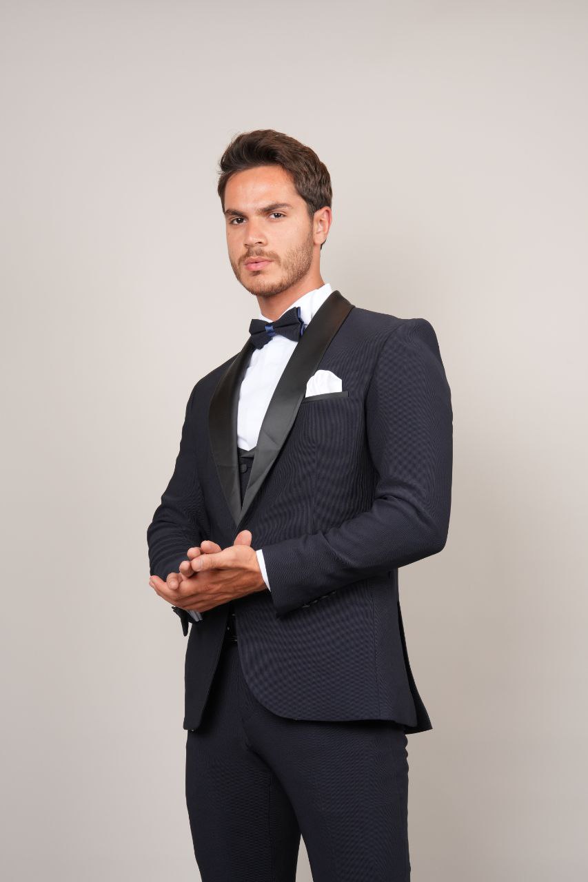 One Buttoned Navy Shawl Tuxedo
