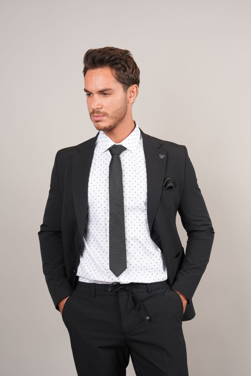 Black two-piece parachute suit in black | Flamingo Fits
