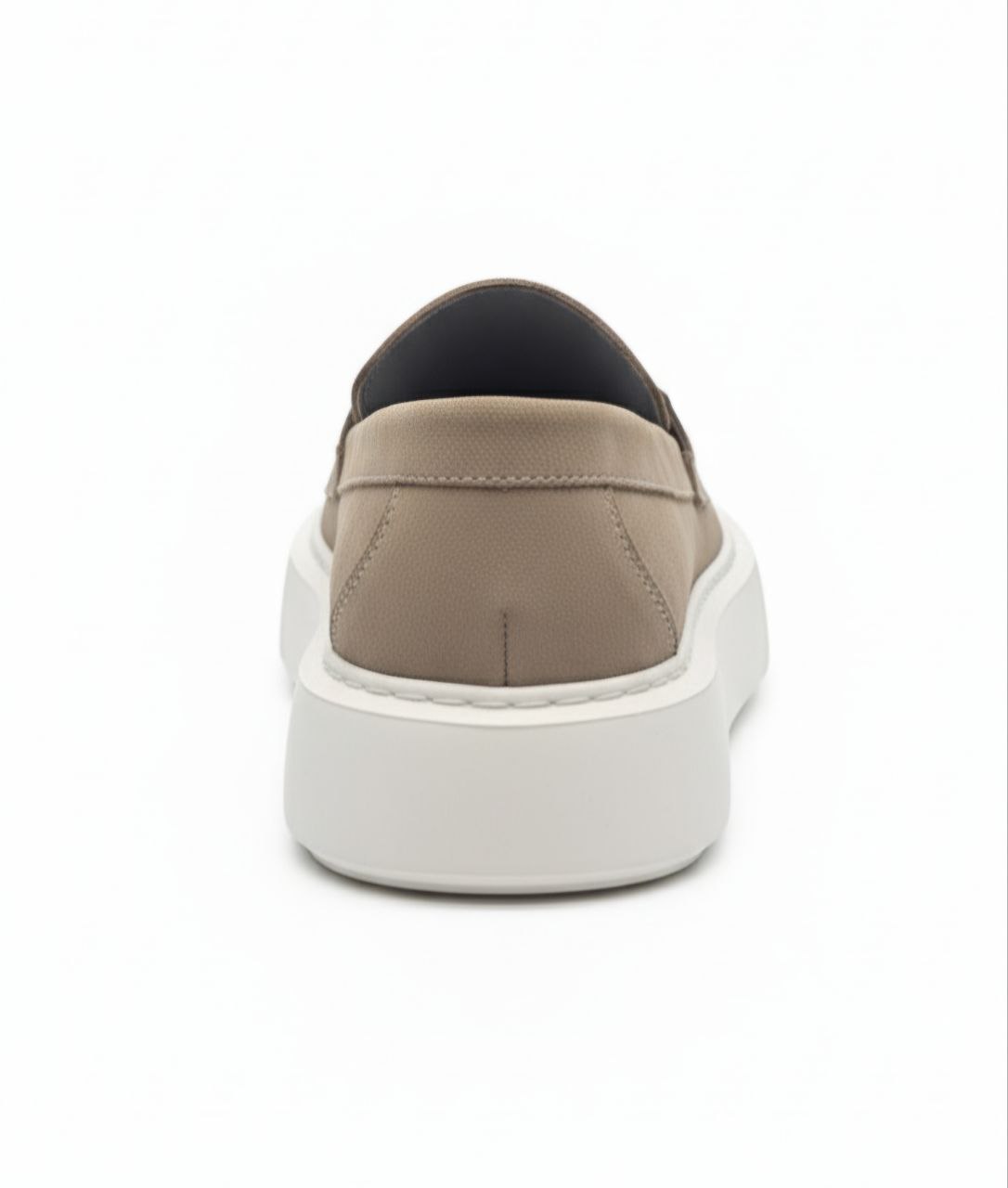 Beige pearl penny loafer in beij | Flamingo Fits
