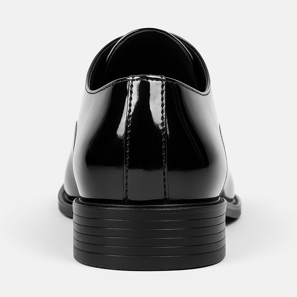 Black glossy marc oxford shoes in black glossy | Flamingo Fits
