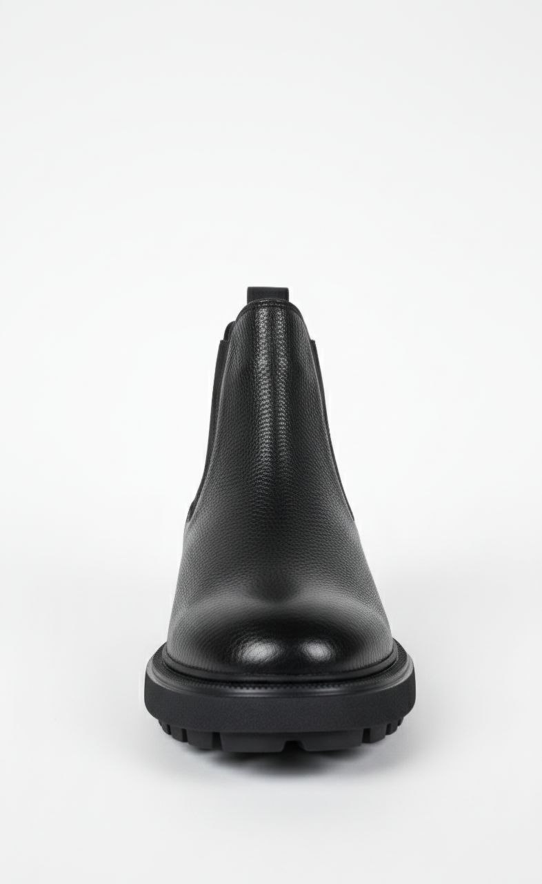 Black casual ironclad chelsea boot in white | Flamingo Fits
