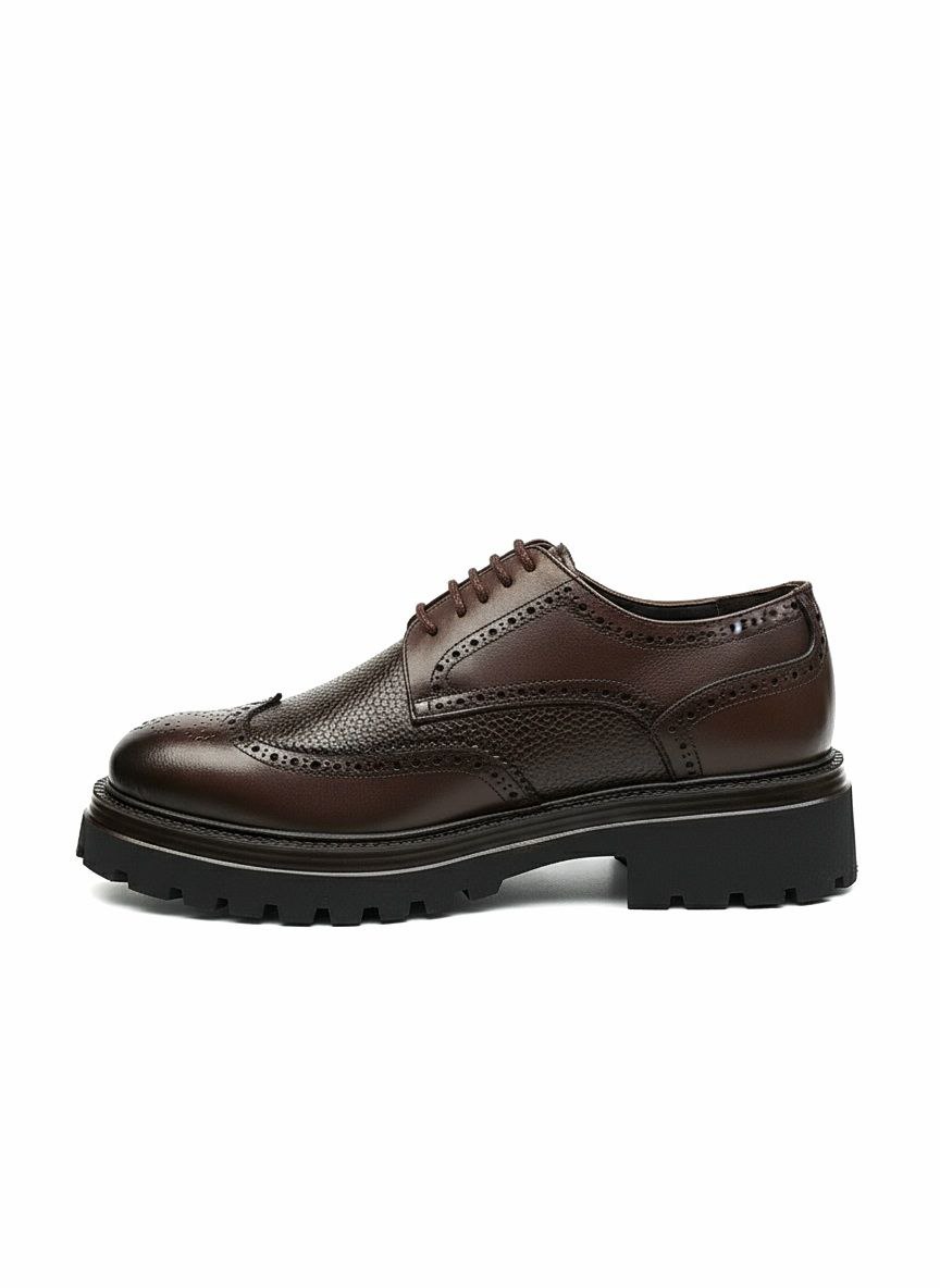 Brown Brogue Rugged Shoes