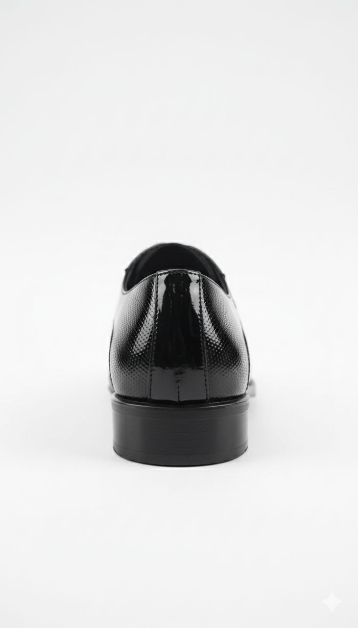 Black majestic gloss classic shoes in black glossy | Flamingo Fits