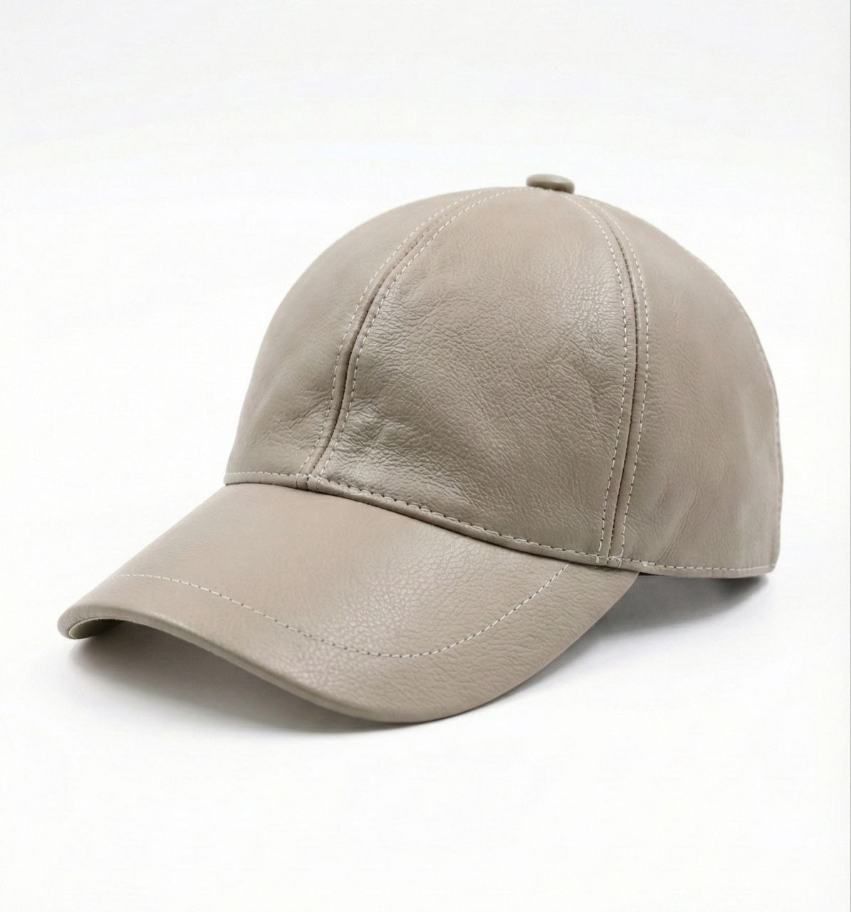 Leather baseball cap in black | Flamingo Fits