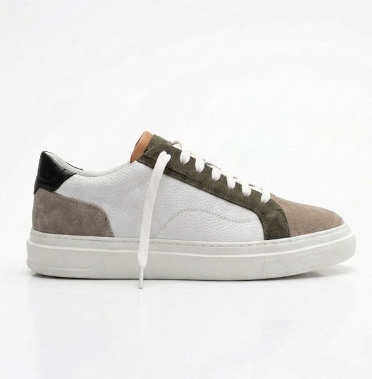 White multi-tiered trainer in white | Flamingo Fits
