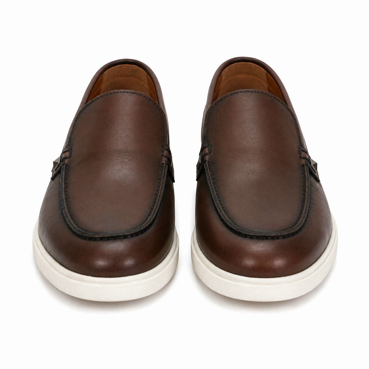 Brown velaro leather loafer in brown | Flamingo Fits