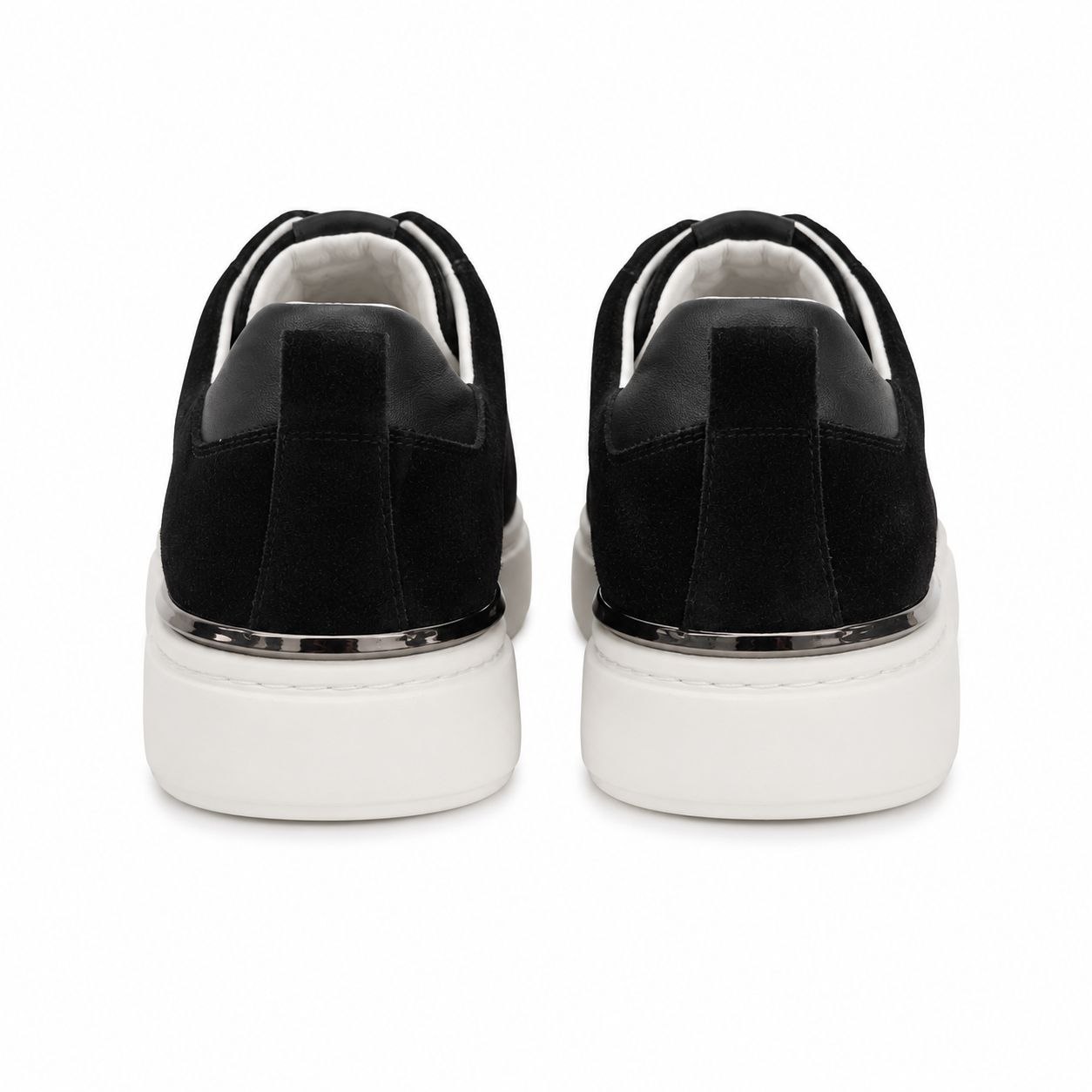 Black chrome-heel sneakers in black | Flamingo Fits