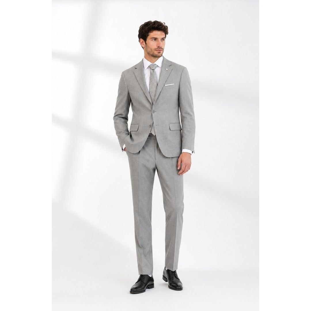 Light grey sterling regent suit in LIGHT GREY | Flamingo Fits