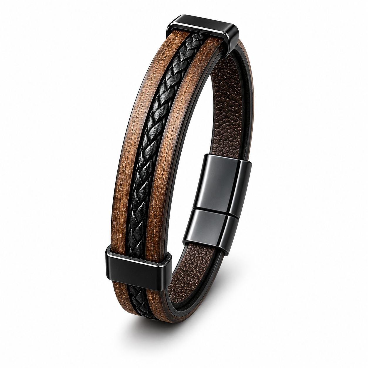 Leather bracelet in mixed | Flamingo Fits