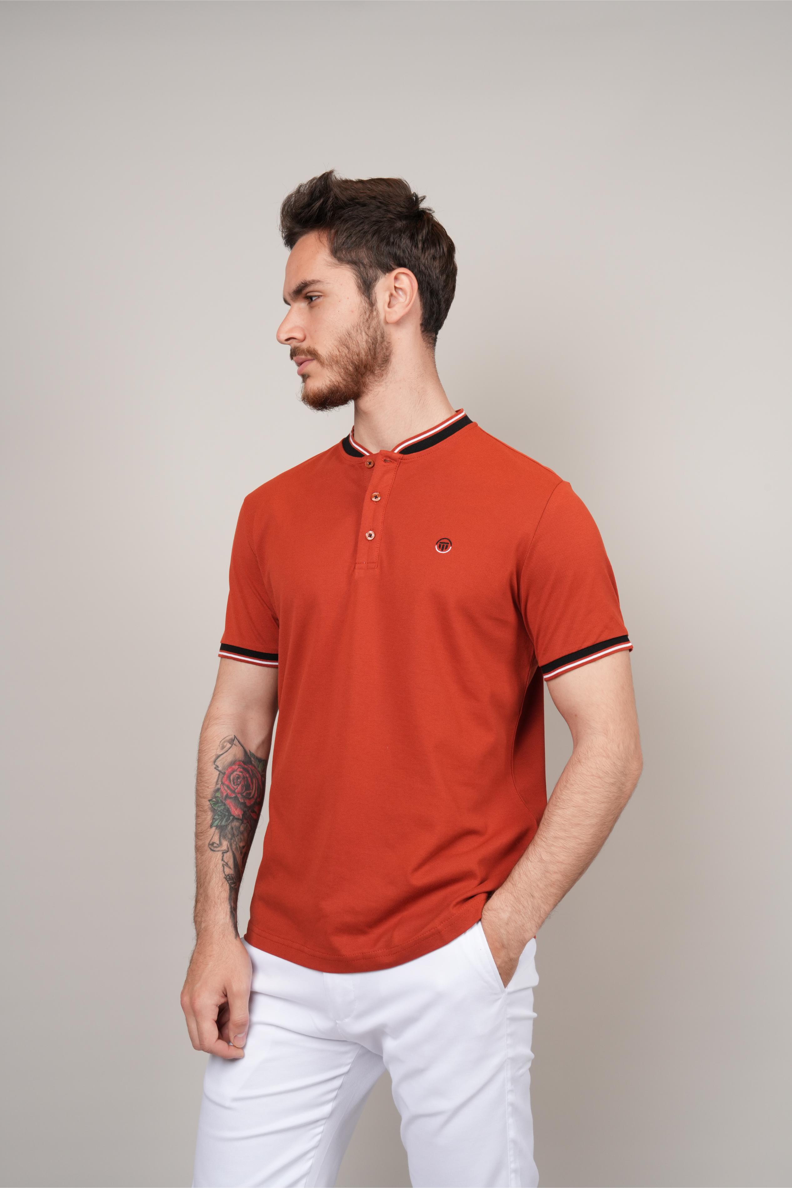 mandarin collar tshirt