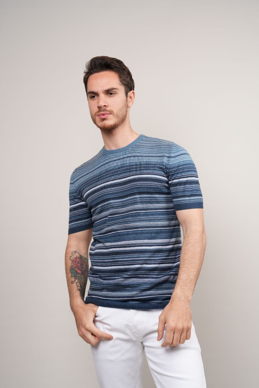 po striped knitted tshirt