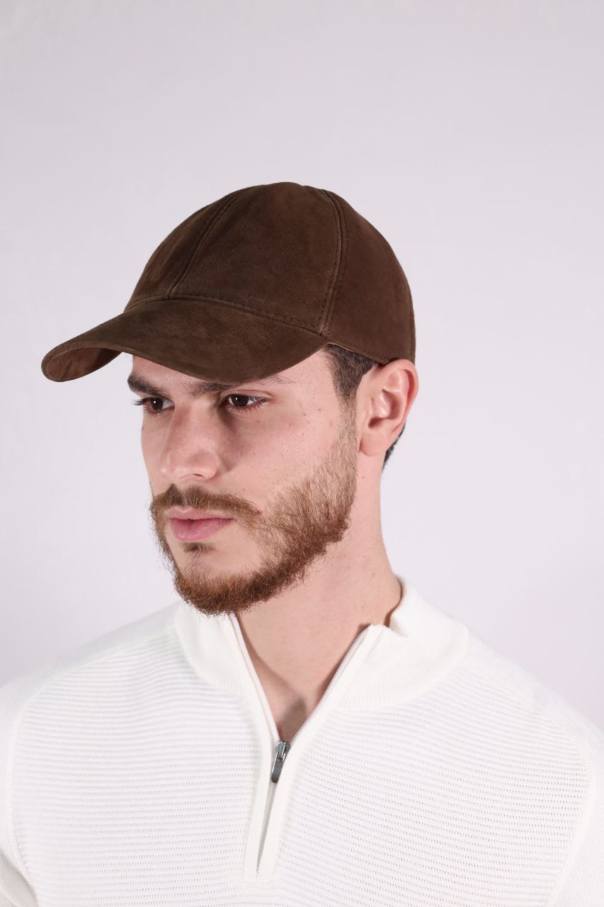 Suede baseball cap in black | Flamingo Fits