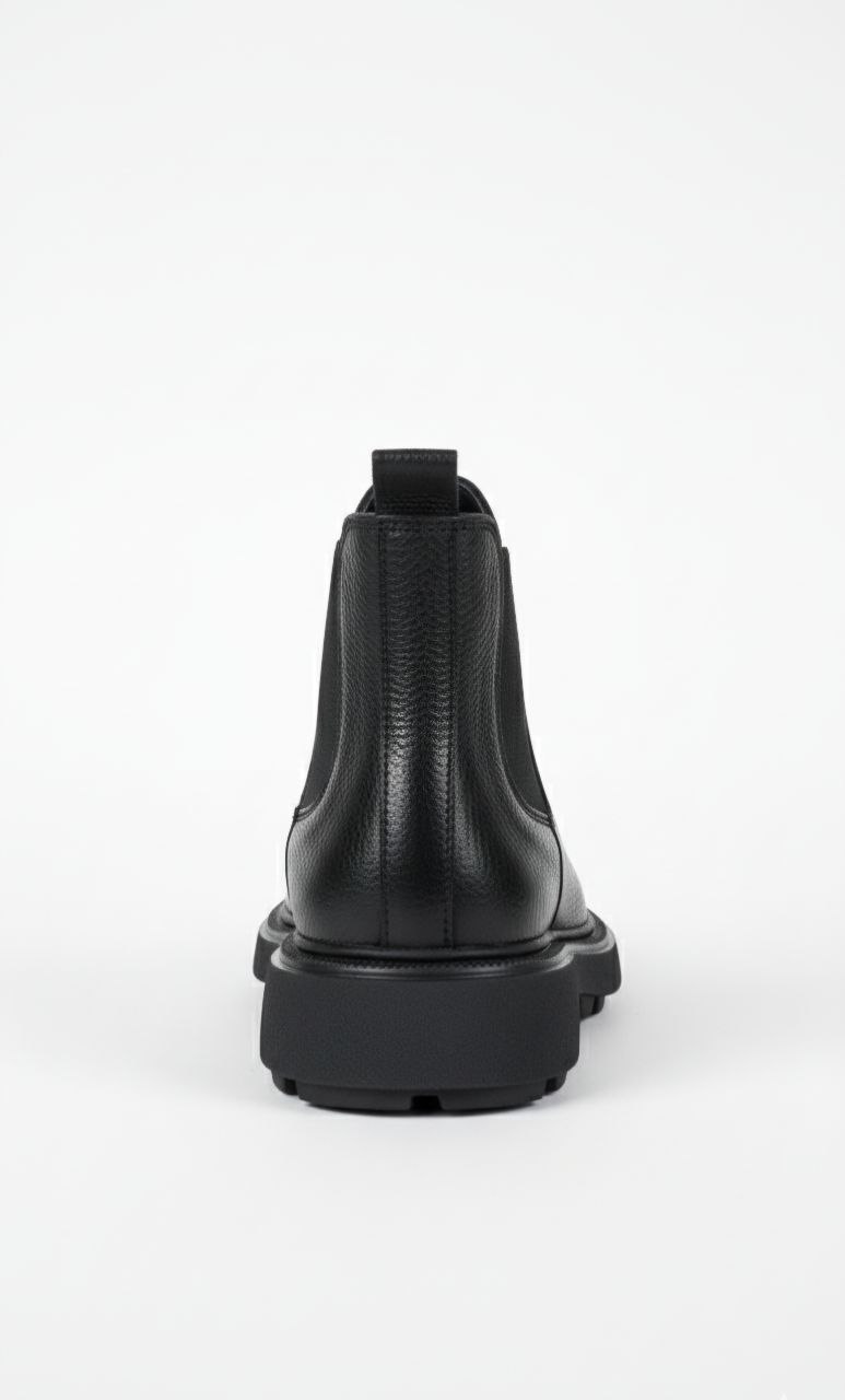 Black casual ironclad chelsea boot in white | Flamingo Fits