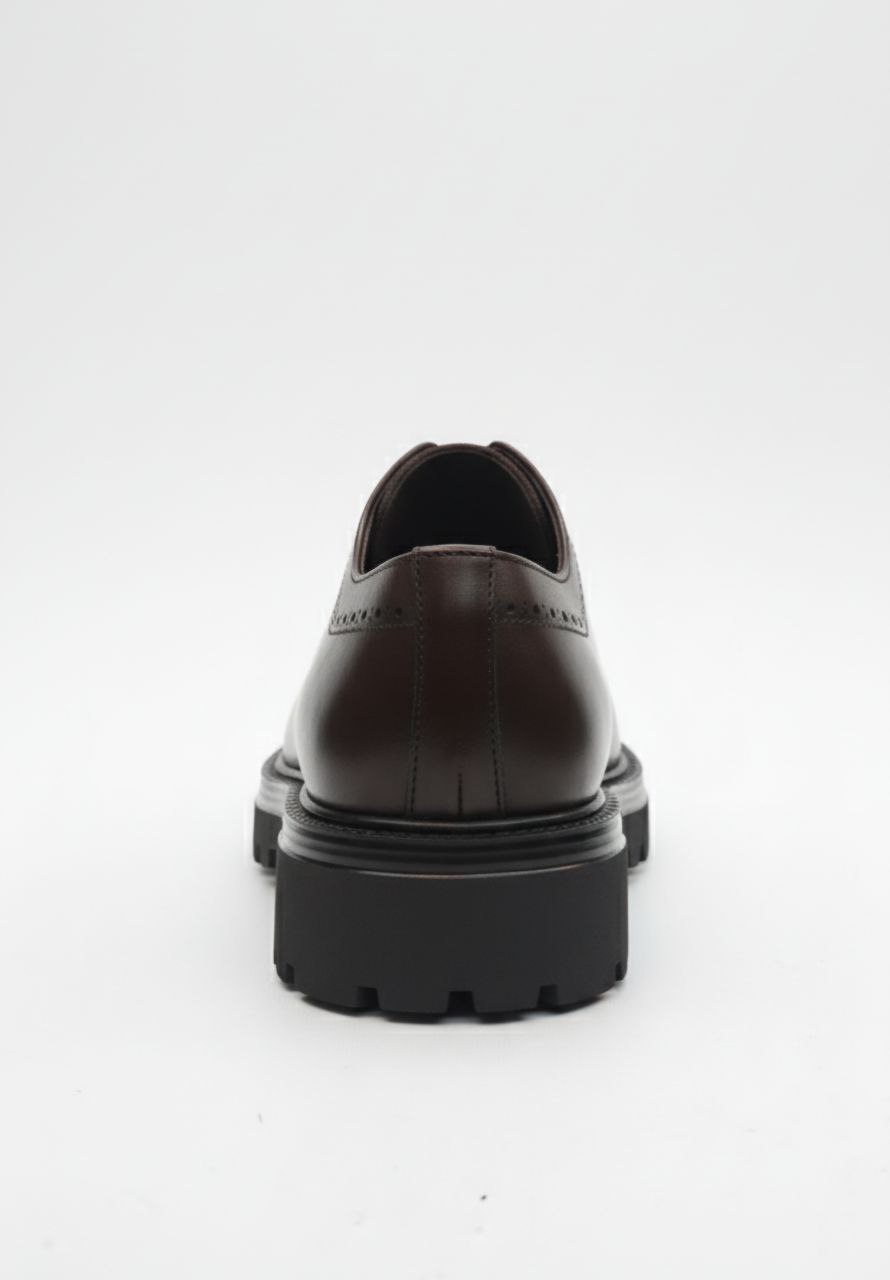 Classic brown brogue rugged shoes in brown | Flamingo Fits