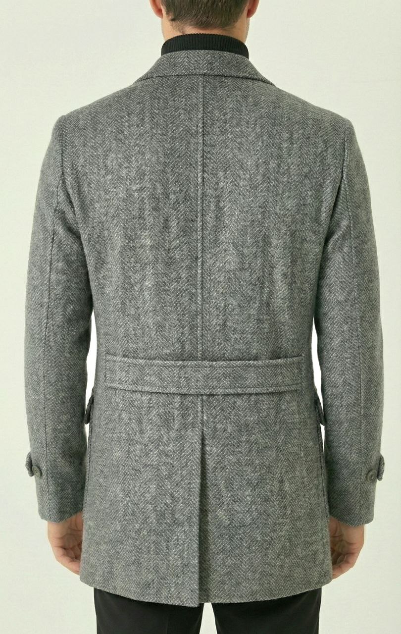 Charcoal  Herringbone Coat