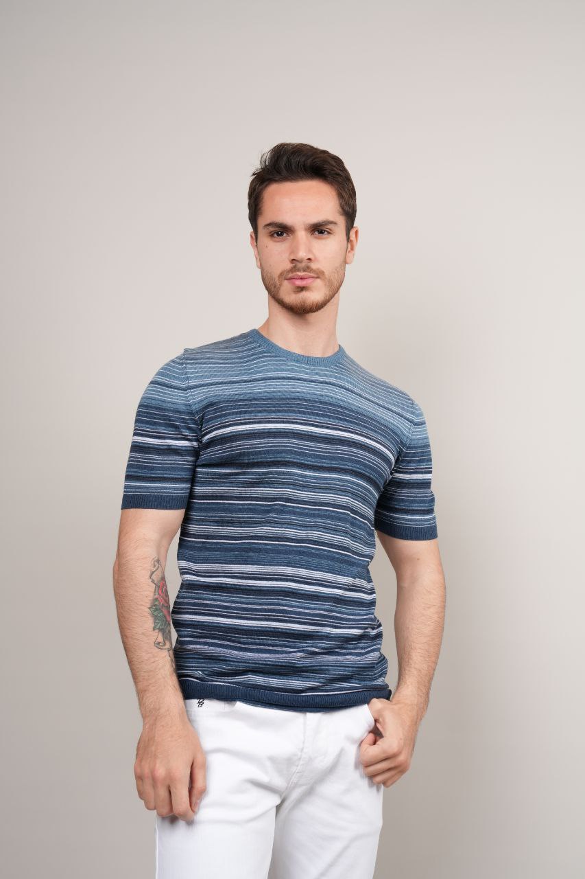 po striped knitted tshirt