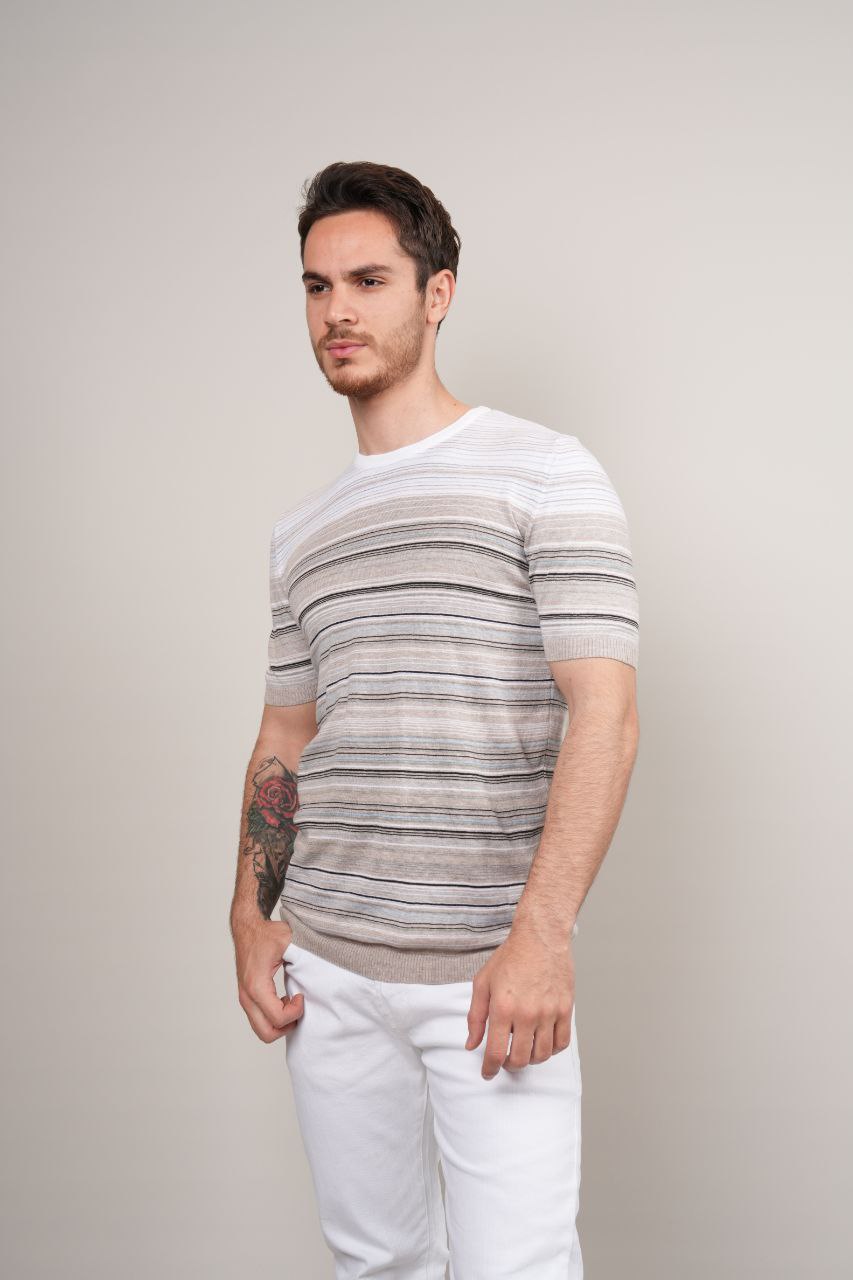 po striped knitted tshirt