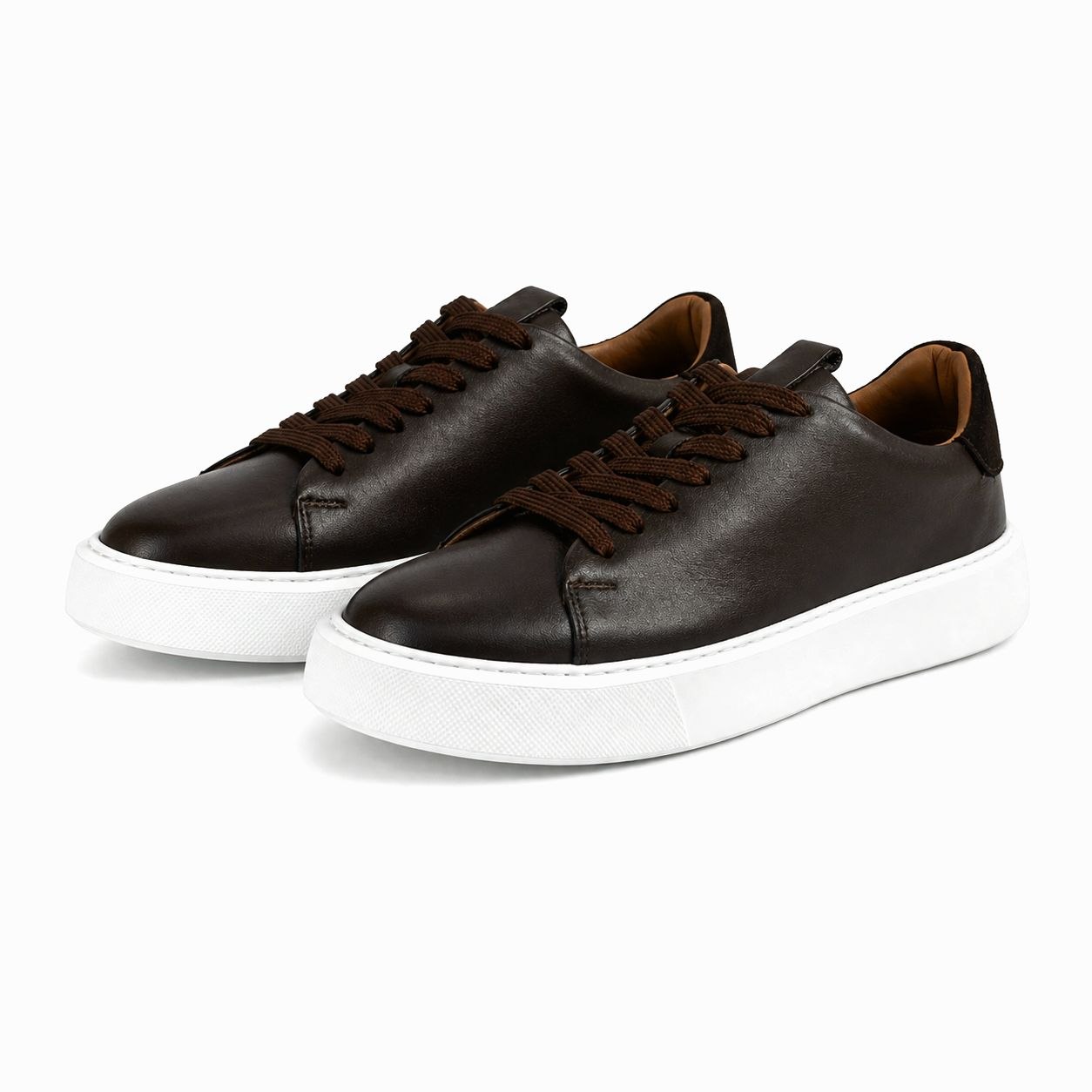 Brown heirloom leather sneakers in brown | Flamingo Fits