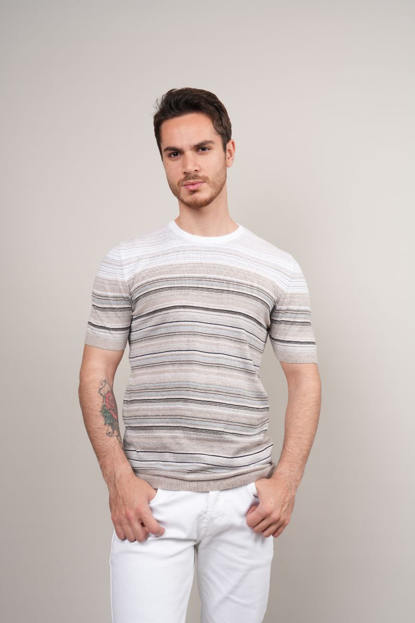 po striped knitted tshirt