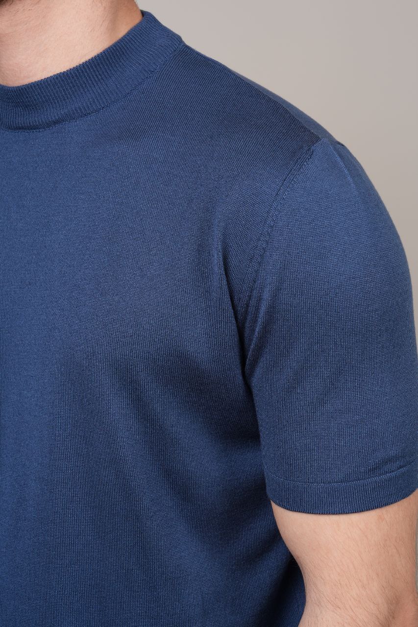 M & Men knitted mock- neck tshirt